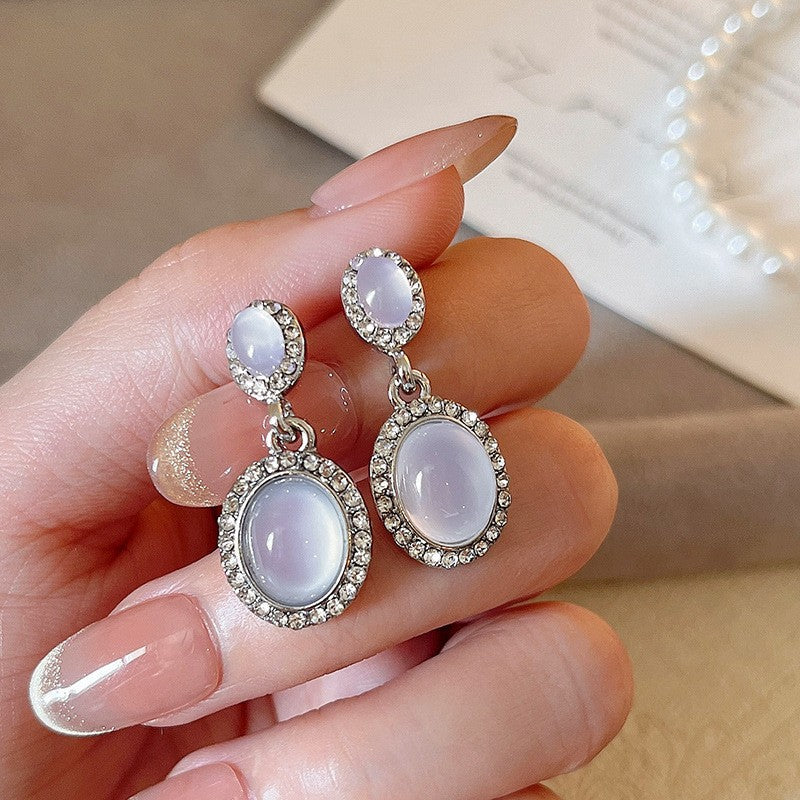 6 Pairs - Cat's Eye Drop-Shaped Earrings (1 Pair Price - 41)