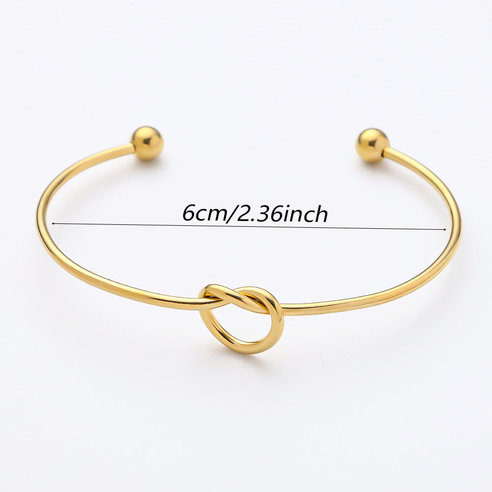 3 Pc - Love knotted bracelet - Golden (Unit Price - 75)
