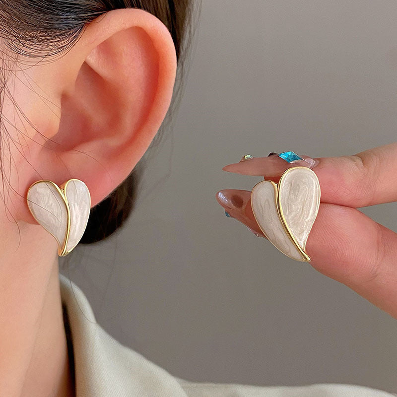 6 Pairs - Dropping Glaze Love Earrings (Mix Color) (1 Pair Price - 22)