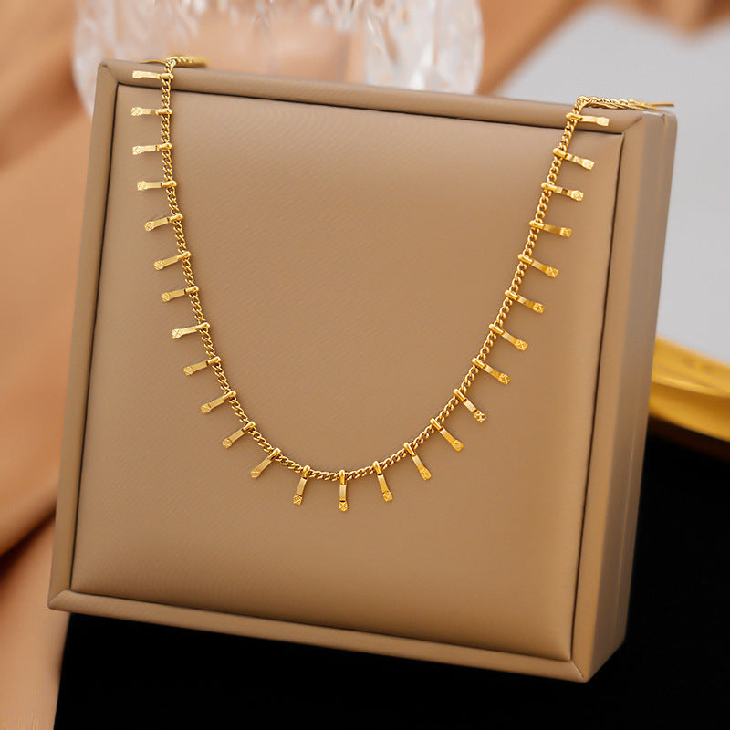 3 Pc - Anti Tarnish Y chain necklace gold (1 Pc Price - 90)