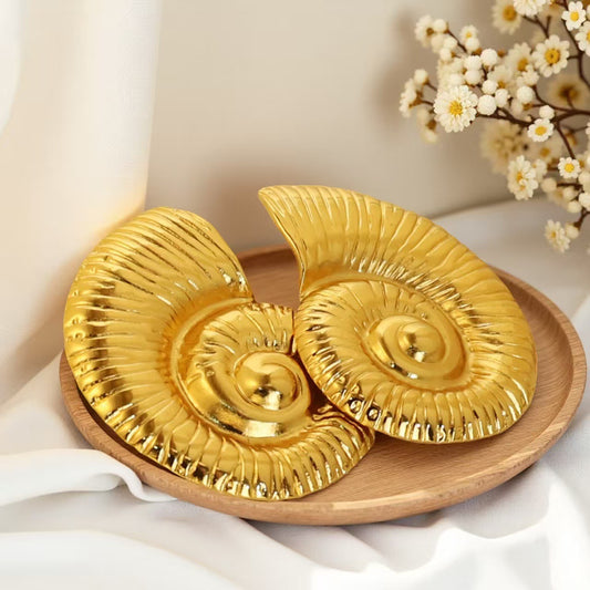 3 Pairs - Anti tarnish big shell earrings (1 Pair Price - 44)