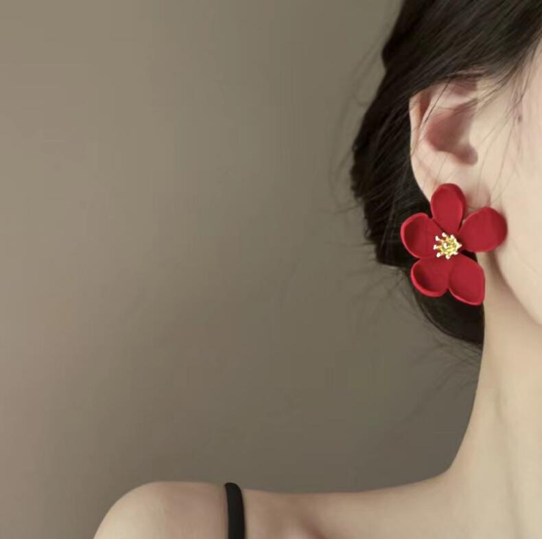 6 Set - French flower earrings (Mix color) (Unit price 34)