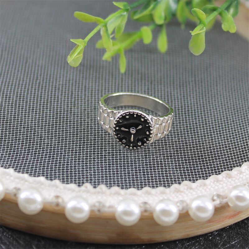 6 Set - Watch design ring female index finger ring (Mix color) (Unit price 14)