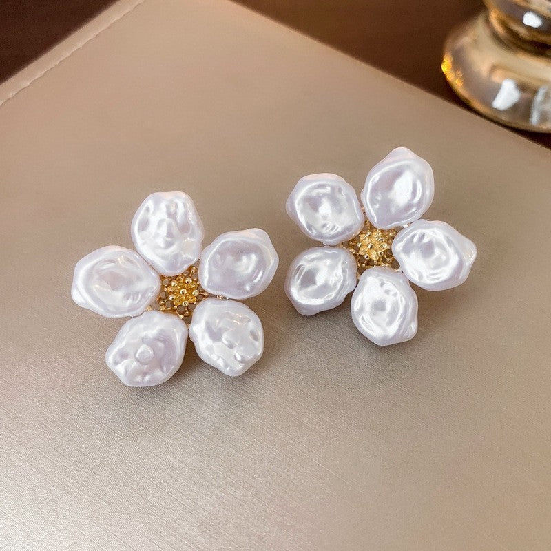 6 Pairs - Baroque Floral Pearl Earrings (1 Pair Price - 36)