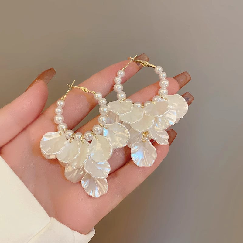 6 Pairs - Super Fairy French Vacation Style Petal Earrings (1 Pair Price - 43)