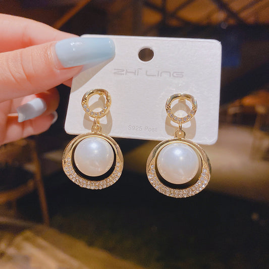 6 Set - Mermaid pearl round earrings (Unit price 37)