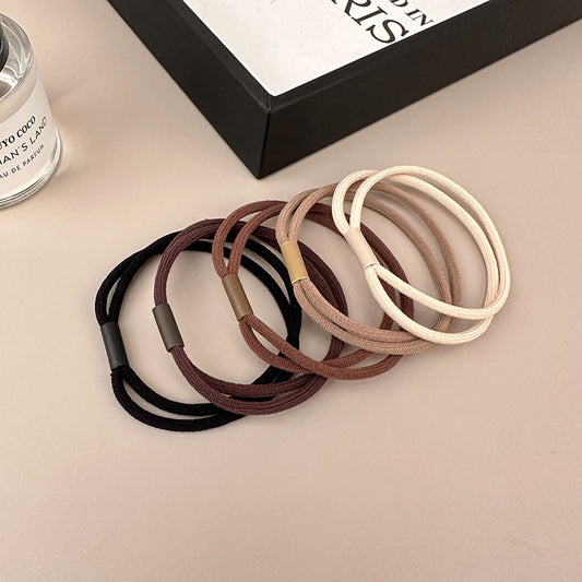New milk coffee series of Double clause rubber bands (5 pc set)