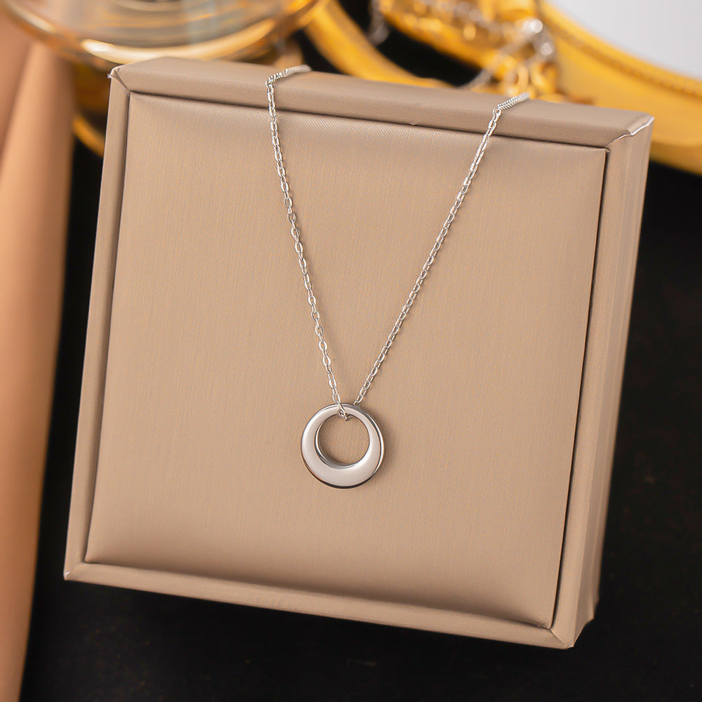 3 Pc - Anti Tarnish Ring necklace - Silver (1 Pc Price - 39)