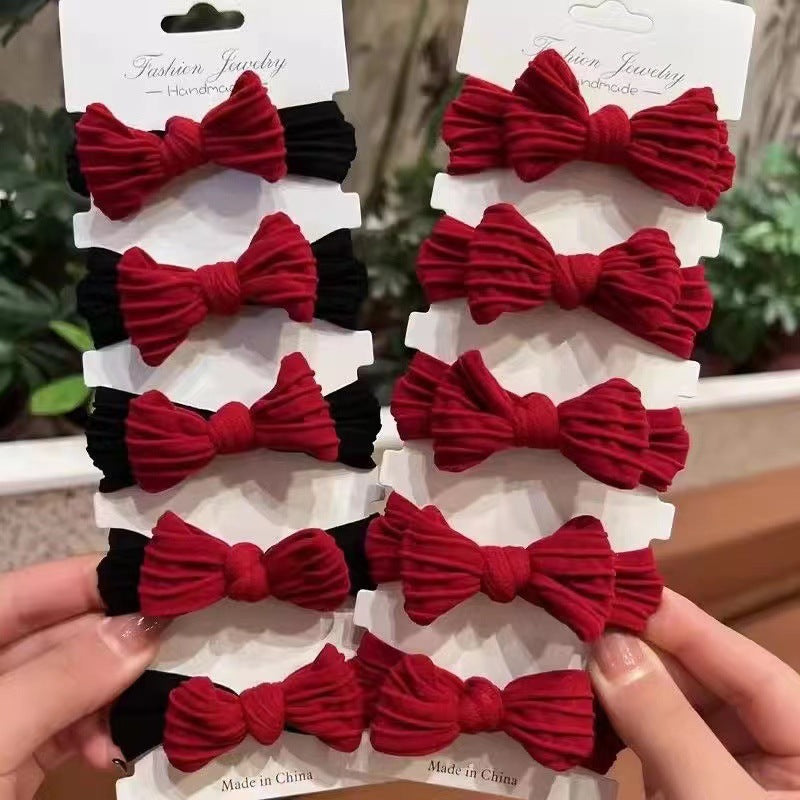 6 Set - Thickened and High-Elastic Hair Band Hair Rope (10 Pc Set) (Mix Color opp packing) (1 Set Price - 21)