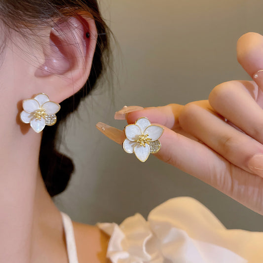 6 Pairs - Chanel Style Petal Earrings (Mix Color) (1 Pair Price - 26)