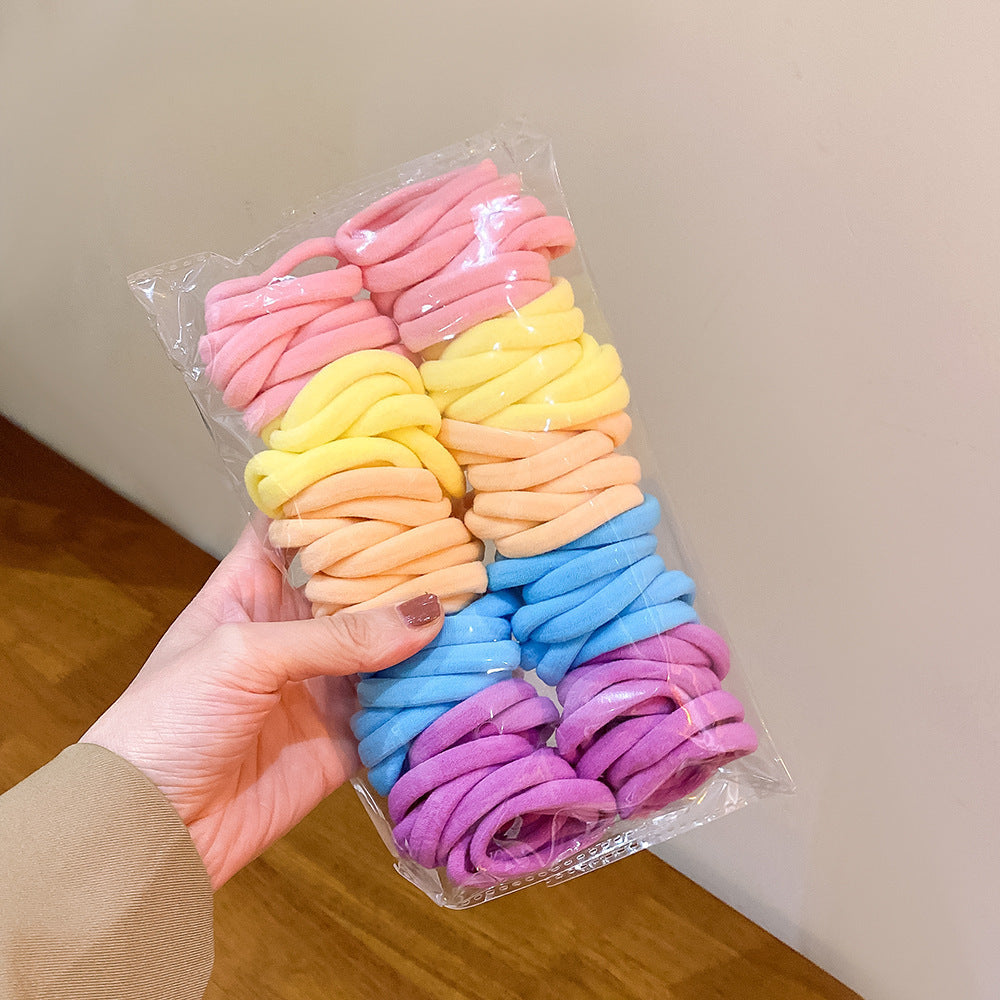 50 Pc - 4.5cm Medium Towel Ring Hair Tie - Spring Series (in OPP bag) (Unit Price 1)