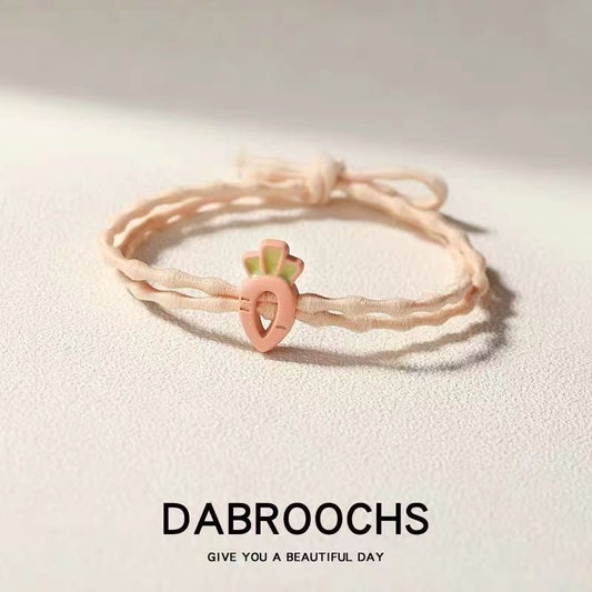 10 Pc - Mori Style Fruit Hair Tie Hair Rubberband - Carrot (in OPP bag) (Unit Price 3)