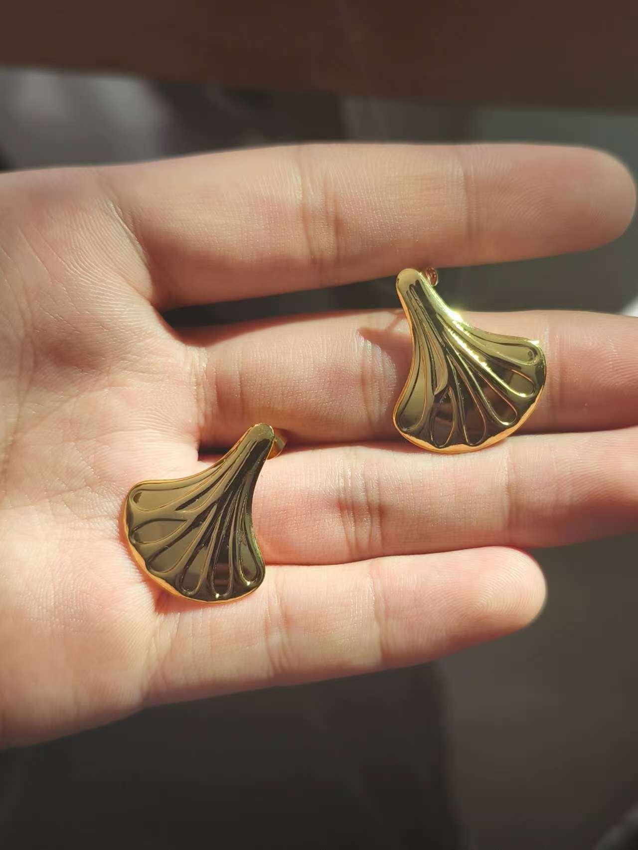 3 Pairs - Ginkgo Style Earrings (1 Pair Price - 44)