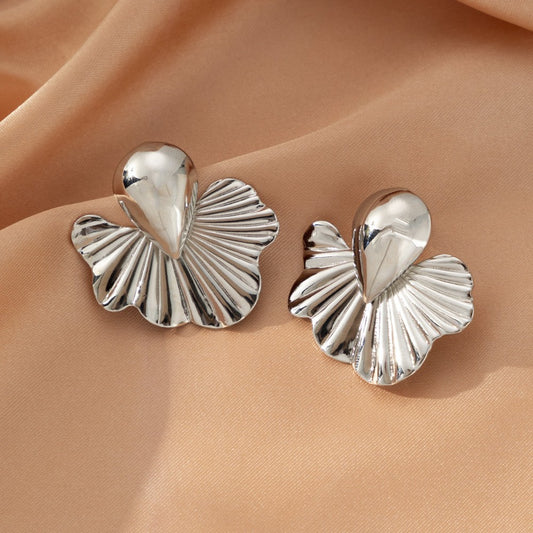 6 Pairs - Retro Ins-Style Trendy Earrings - Silver (1 Pair Price - 30)