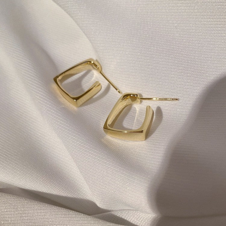6 Set - New geometric U-shaped earrings - Golden (Unit price 12)