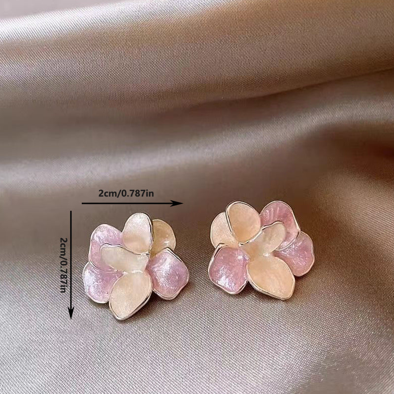6 Pairs - Flower Earrings (Mix Color)  (1 Pair Price - 30)