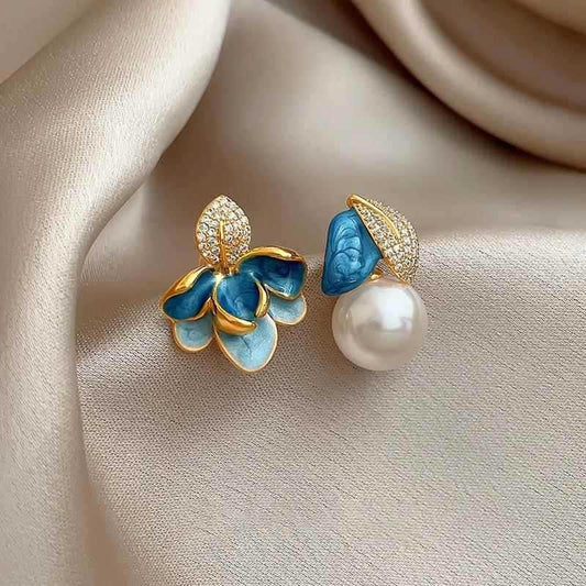 6 Set - Enamel drip glaze asymmetrical earrings (Unit price 37)
