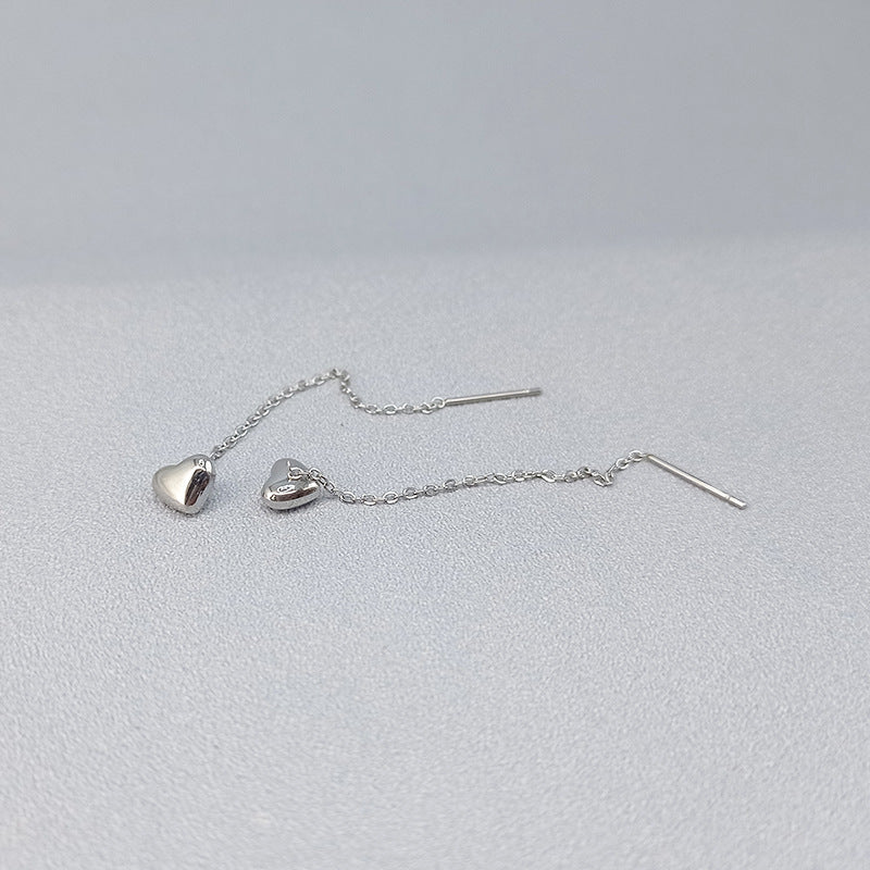 3 Pairs - Anti Tarnish Heart ear wire silver (1 Pair Price - 47)