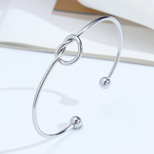 3 Pc - Love knotted bracelet - Silver (Unit Price - 50)