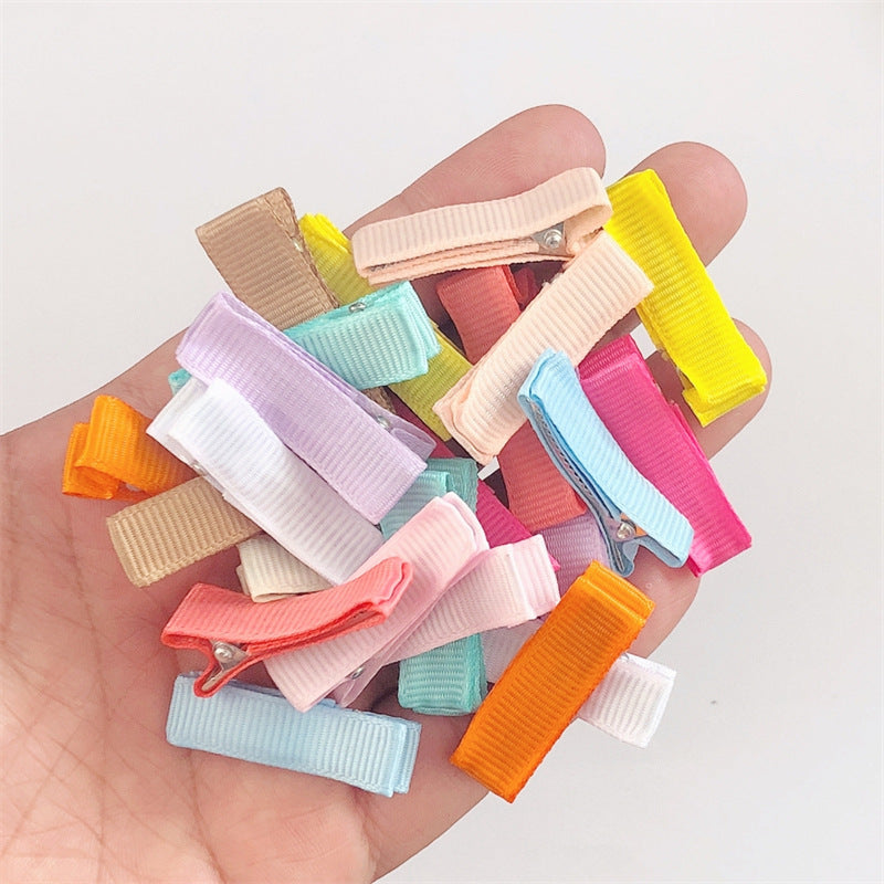 3.5 cm Fully Covered Fabric Clip Accessories, Small DIY Duckbill Clip, Handmade Jewelry Making and Wholesale (Pack of 50) (mix color)