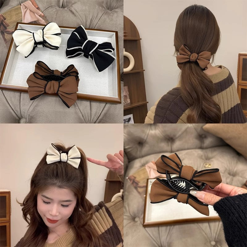6 Pc - Korean Double-Sided Bow Clutcher (Mix Color) (Unit Price - 34)