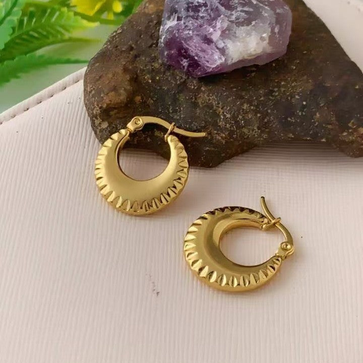 3 Pairs - Semi-Circle Fine Needle Earrings (1 Pair Price - 40)