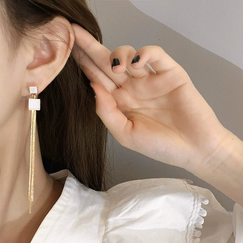 6 Set - Trendy long tassel earrings - Golden (1 Set price - 57)