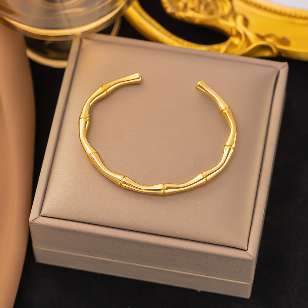 3 Pc - Anti Tarnish C-shaped bracelet gold (1 Pc Price - 92)