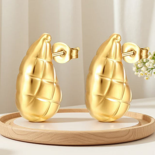 3 Pairs - Anti tarnish Drop shaped earrings Design2 (1 Pair Price - 66)