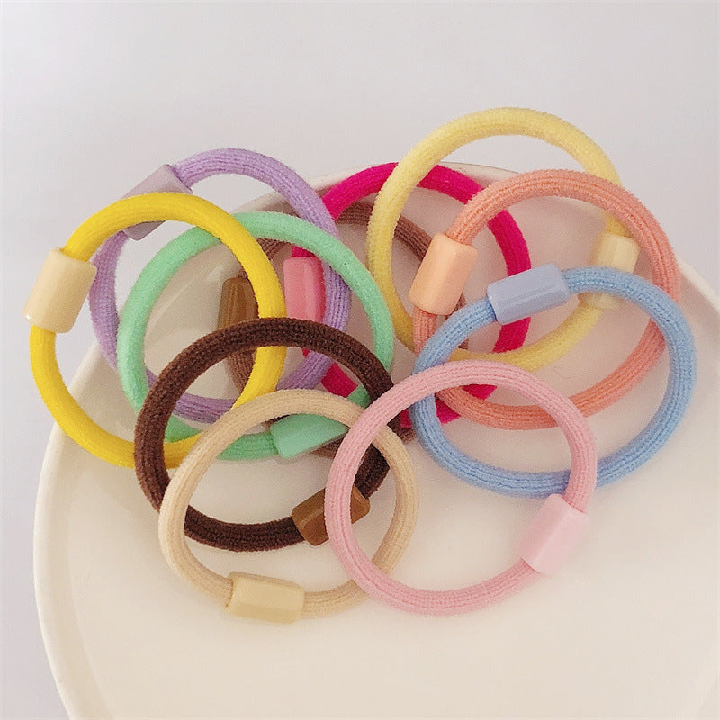 10 Pc - Children's hair ties - cute and simple, baby hairbands (Mix color)