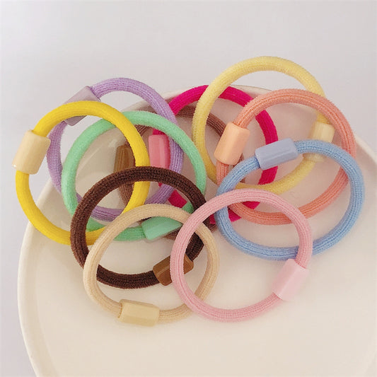 10 Pc - Children's hair ties - cute and simple, baby hairbands (Mix color)