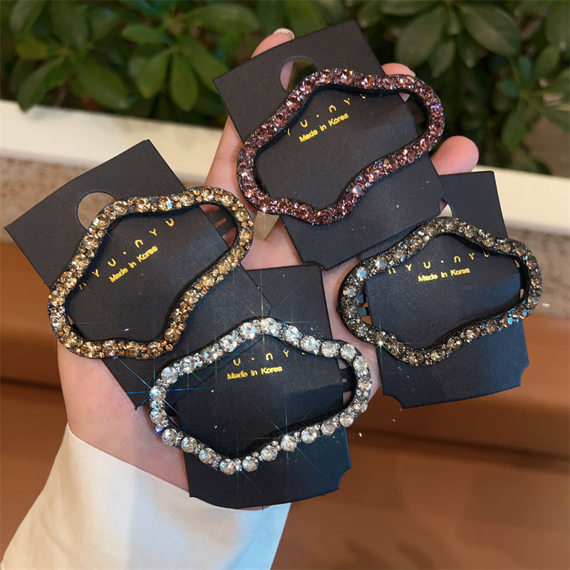 10 Pc - Rhinestone cloud hairpin (Mix Color) (Unit Price - 10)
