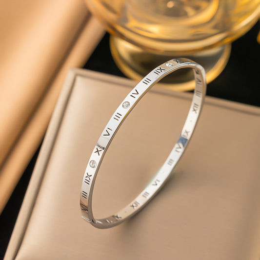 3 Pc - Anti Tarnish Letter solitaire bracelet silver (1 Pc Price - 103)