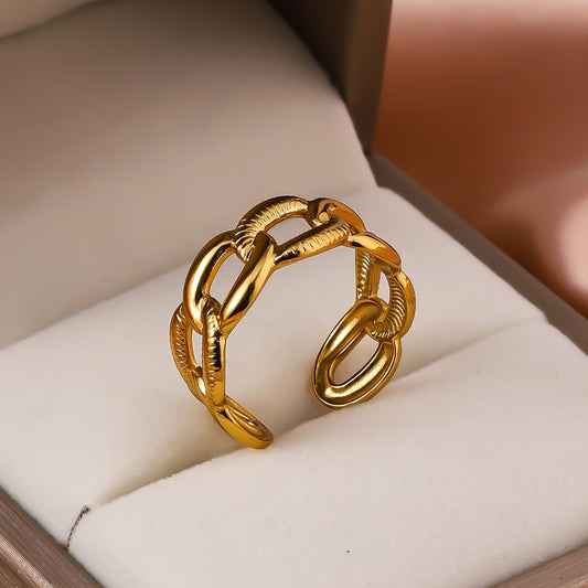 3 Pc - Chain Ring - Golden (Unit Price - 62)
