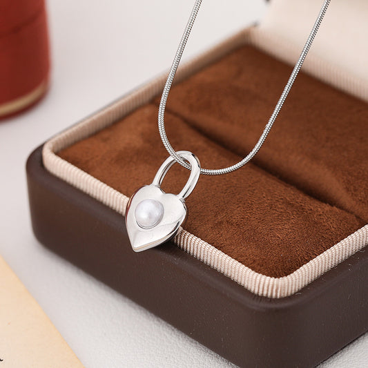 3 Pc - Love Lock Necklace - Silver (Unit Price - 86)