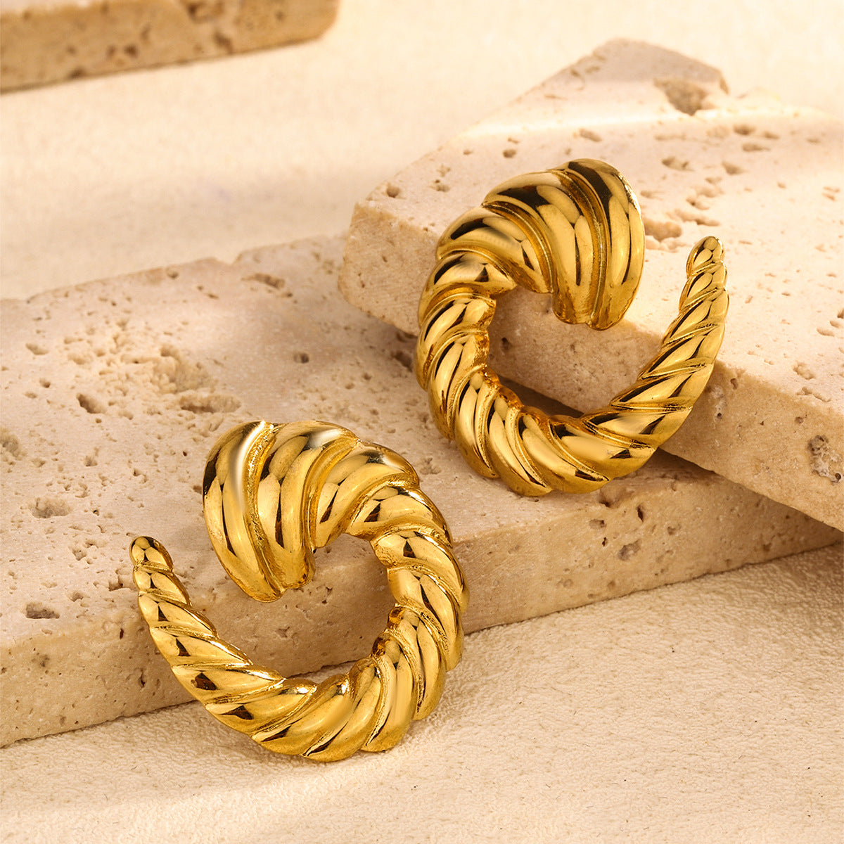 3 Pairs - Anti Tarnish Open end earrings (1 Pair Price - 44)