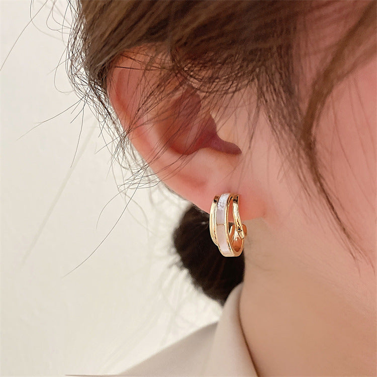 6 Set - Simple C-shaped earrings (Unit price 24)