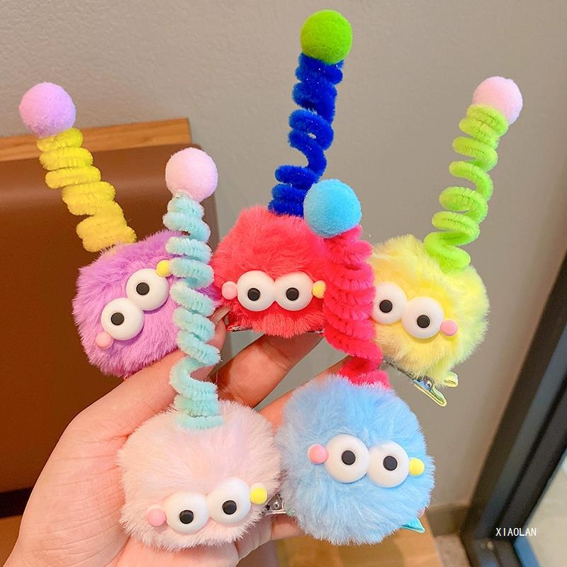 6 Pc - Children's Cute Briquette Twist Stick Hairpin Antenna Hair Clip (Mix color in OPP bag) (Unit Price 14)