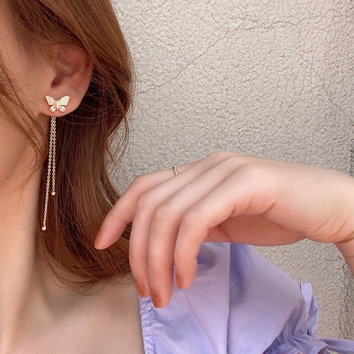 6 Pairs - A Two-Piece Butterfly Earrings (1 Pair Price - 43)