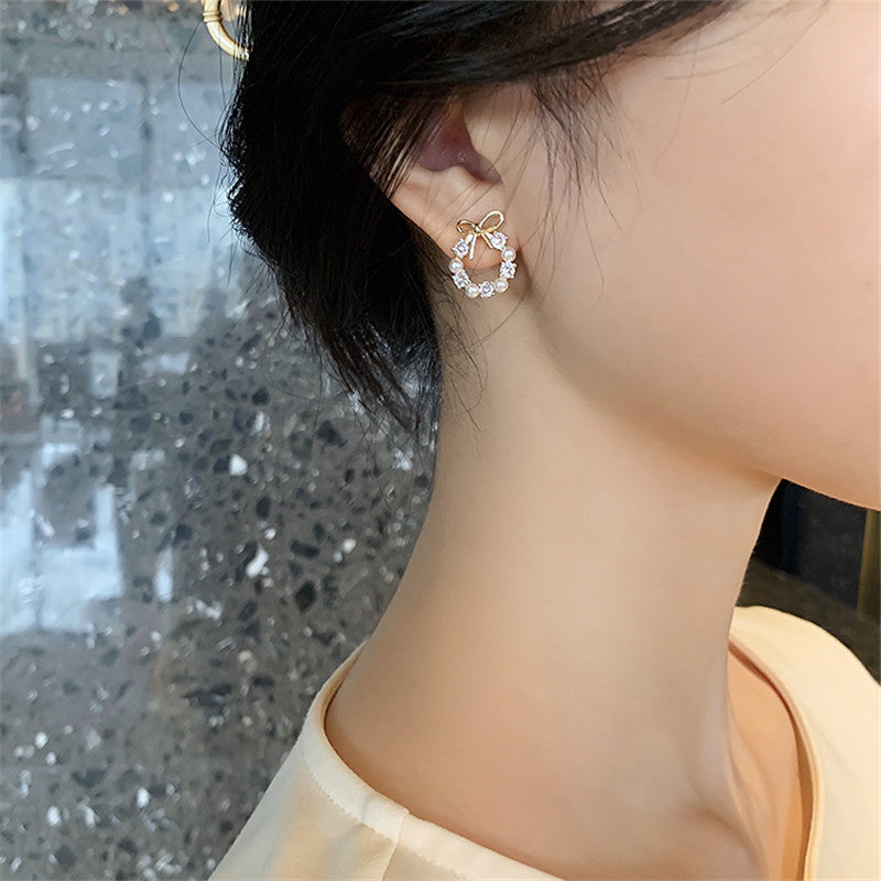 6 Set - Korean small bow earrings - Golden (Unit price 15)