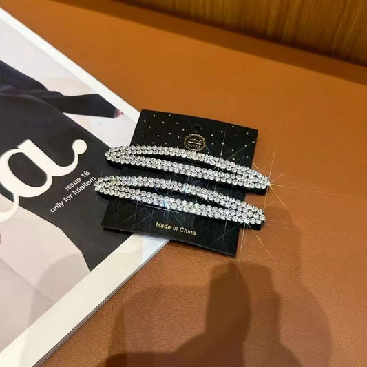 3 Pc - White rhinestone BB clip (Unit Price - 8)