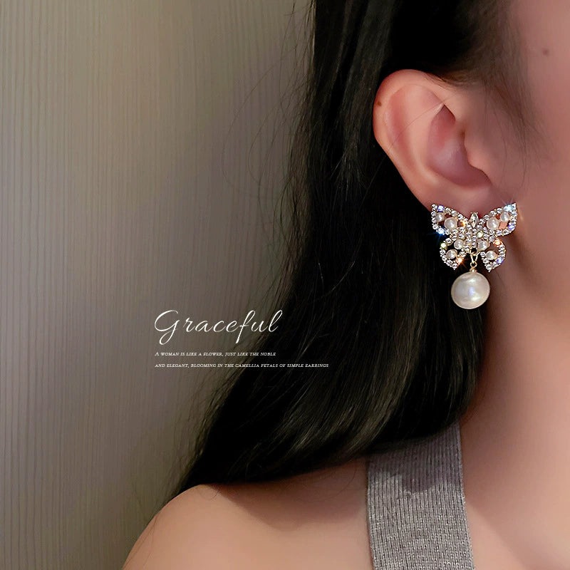 6 Set - Pearl butterfly earrings (1 Set price - 42)