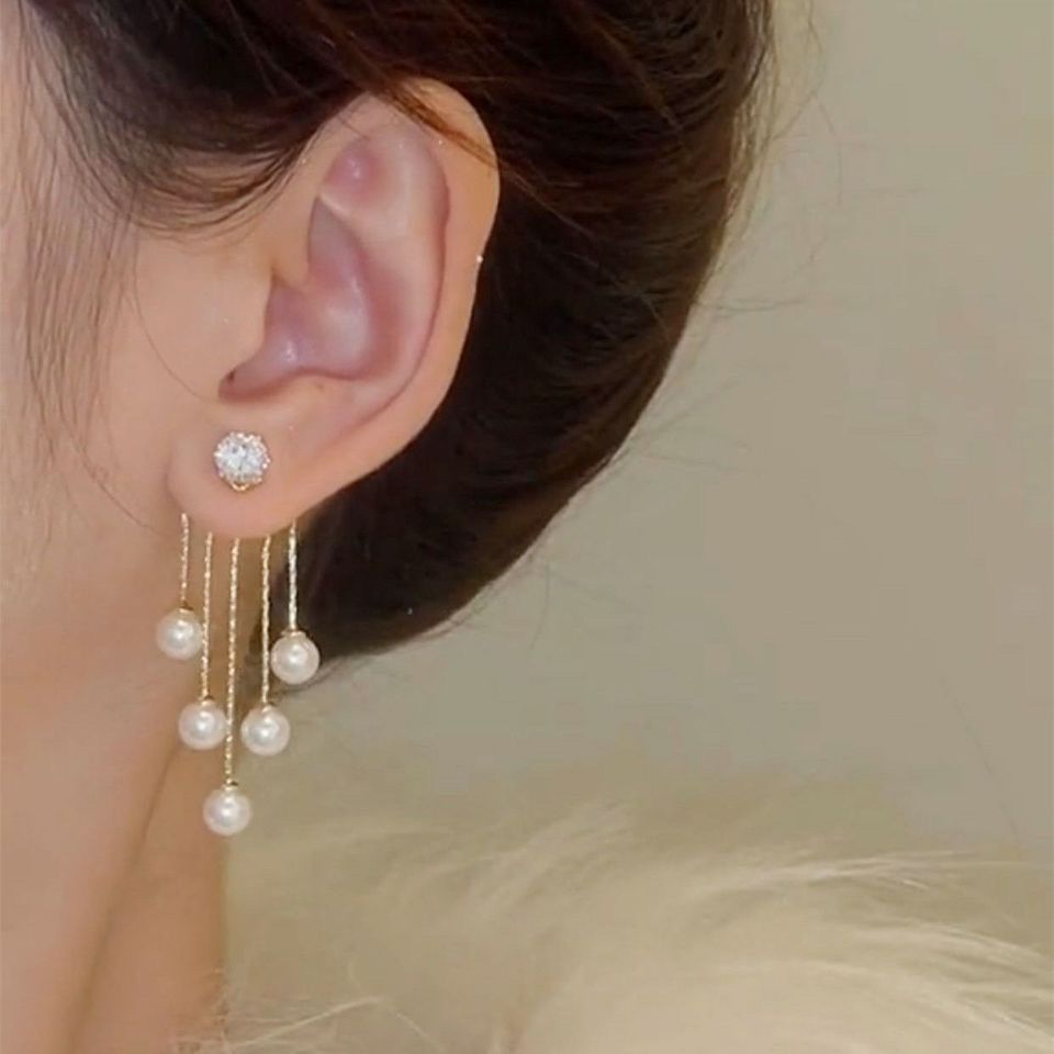 6 Pairs - Pearl Tassel Earrings (1 Pair Price - 48)