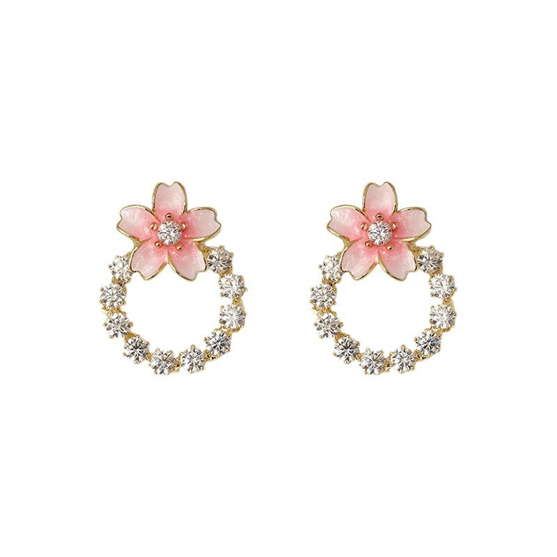 6 Set - Japanese cherry blossom earrings (Unit price 31)