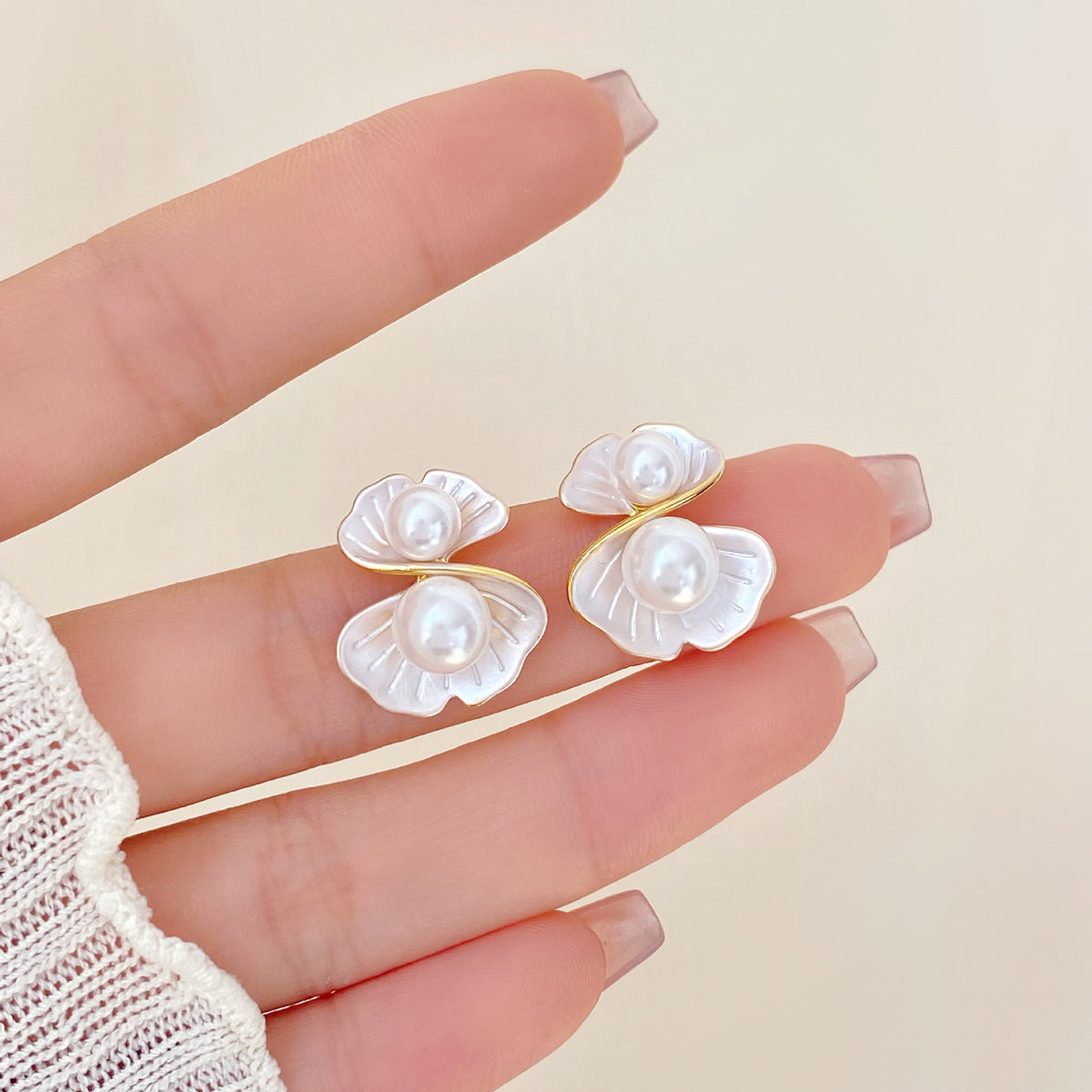 6 Pairs - Ginkgo Unique and Elegant Shell Earrings (1 Pair Price - 32)