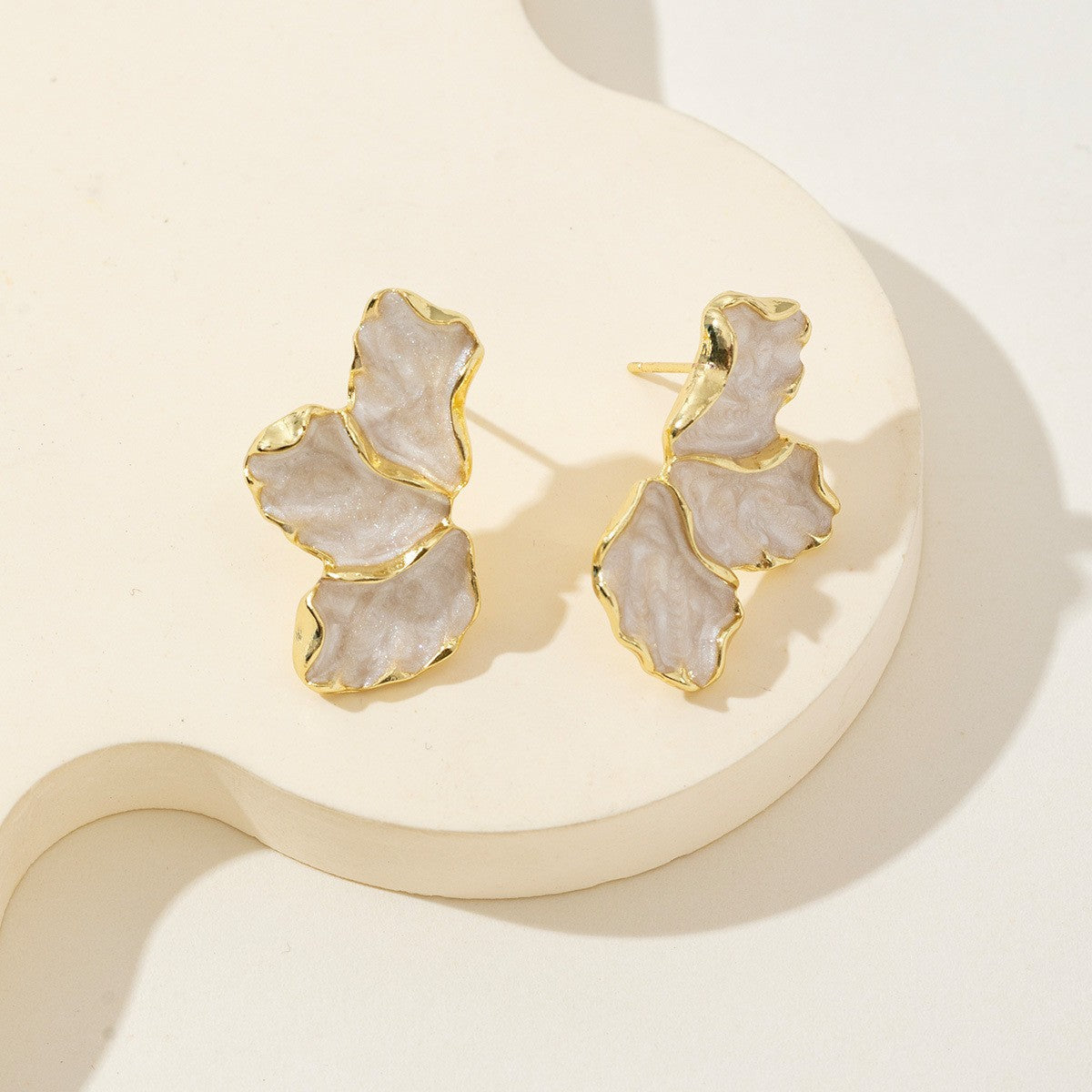 6 Pairs - Korean Style Forest Design Maple Leaf Flower Earrings (1 Pair Price - 26)