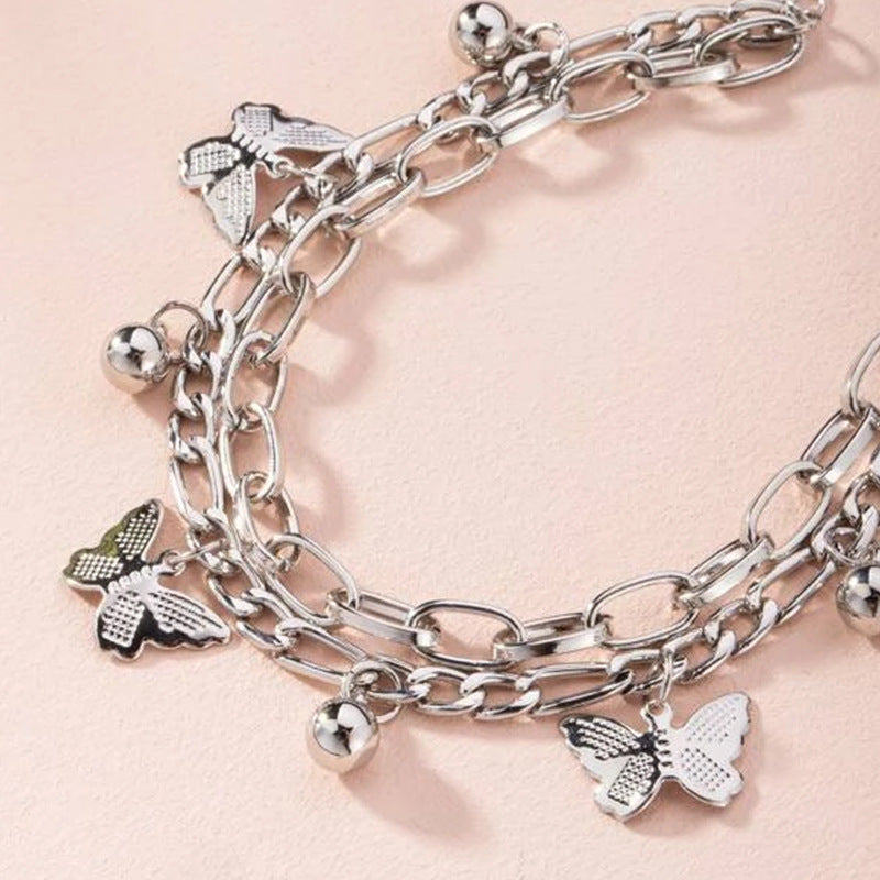 6 Set - Butterfly bracelet -Silver (Unit price 28)