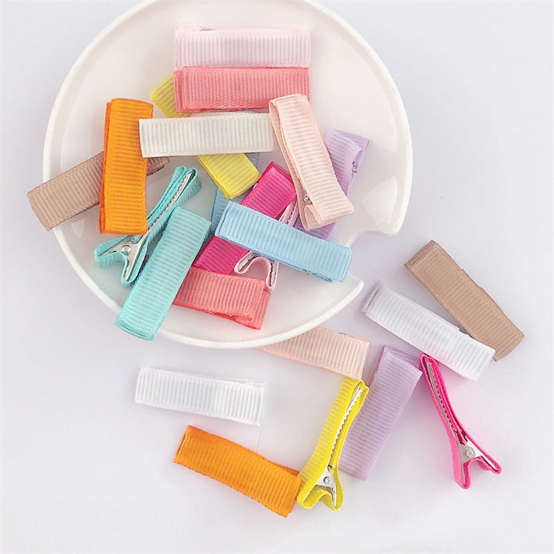 3.5 cm Fully Covered Fabric Clip Accessories, Small DIY Duckbill Clip, Handmade Jewelry Making and Wholesale (Pack of 50) (mix color)