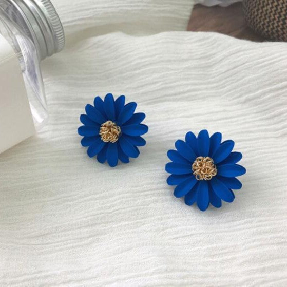 6 Set - Colorful chrysanthemum flower earrings (Mix color) (Unit price 33)