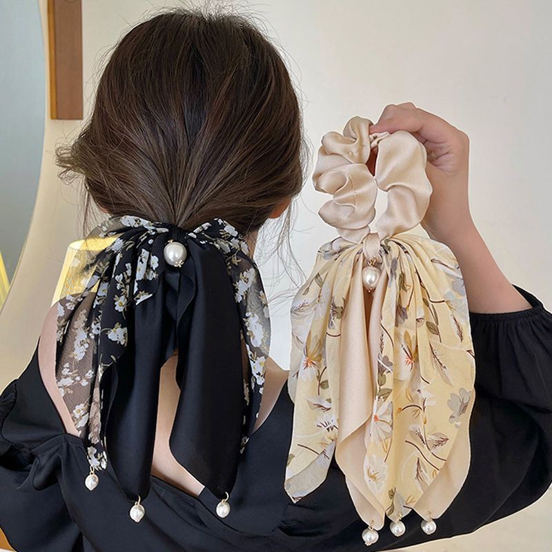 3 Pc - Korean Style Summer Fresh Bow Tie Rope Rubberband (Mix Color OPP packing) (1 Pc Price - 48)